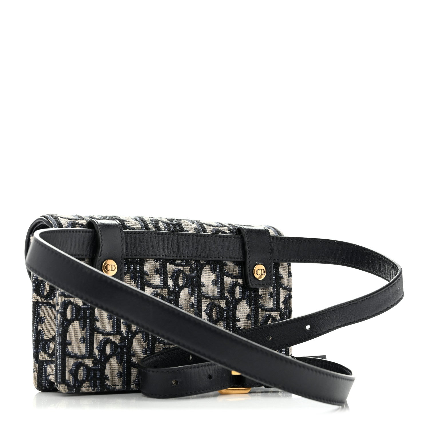 Christian Dior Oblique Saddle Belt Bag Blue 2 of 13