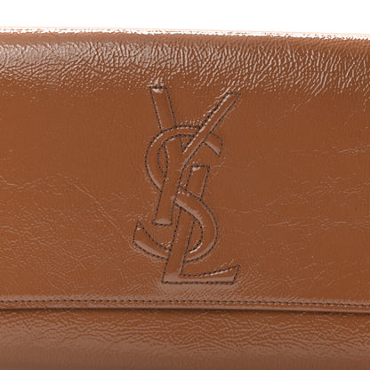 Saint Laurent Patent Calfskin Large Belle De Jour Clutch Nude 8 of 9