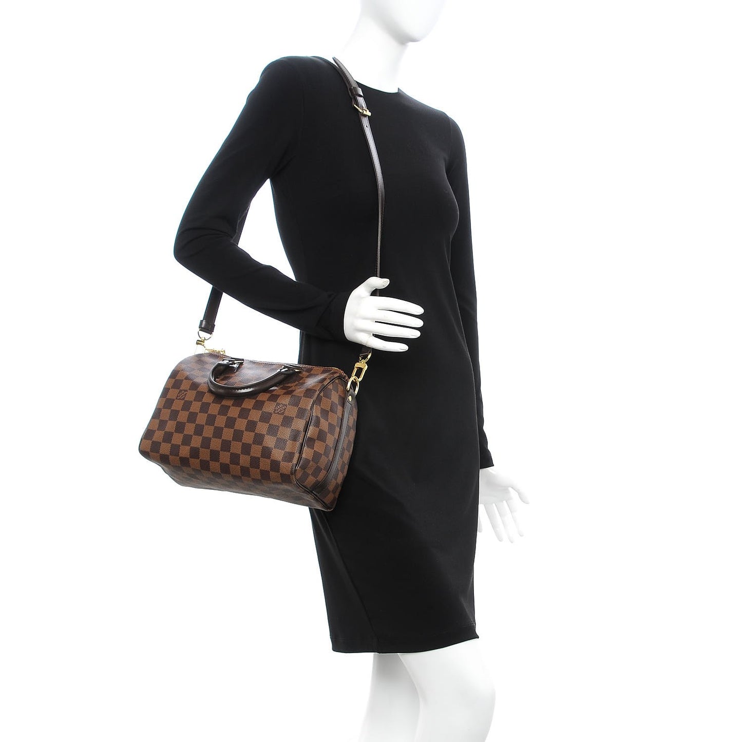 Damier Ebene Speedy Bandouliere 25