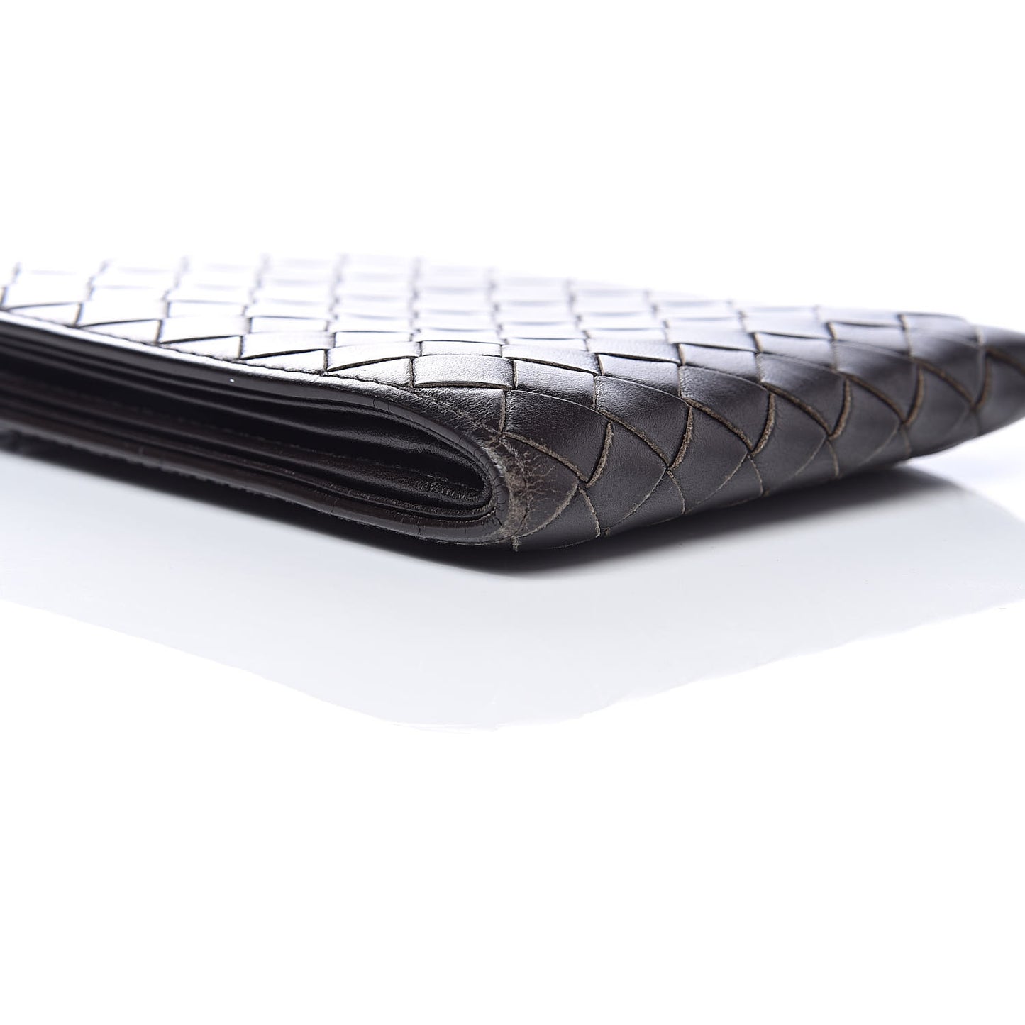 Nappa Intrecciato Bi-Fold Wallet Ebano