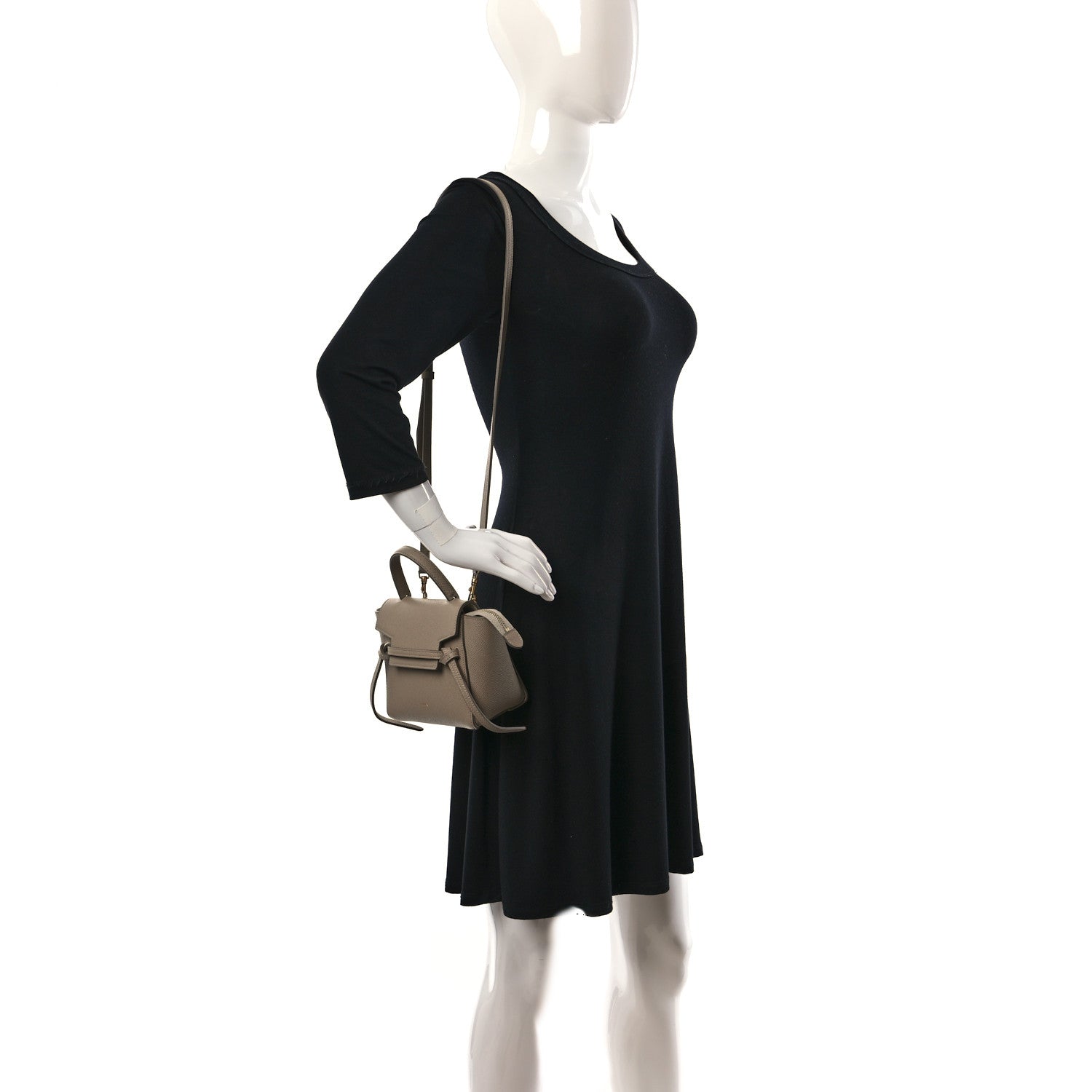 Celine Grained Calfskin Pico Belt Bag Light Taupe 2 of 9