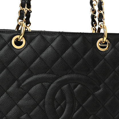 Chanel Caviar Quilted Grand Shopping Tote GST Black 8 of 10