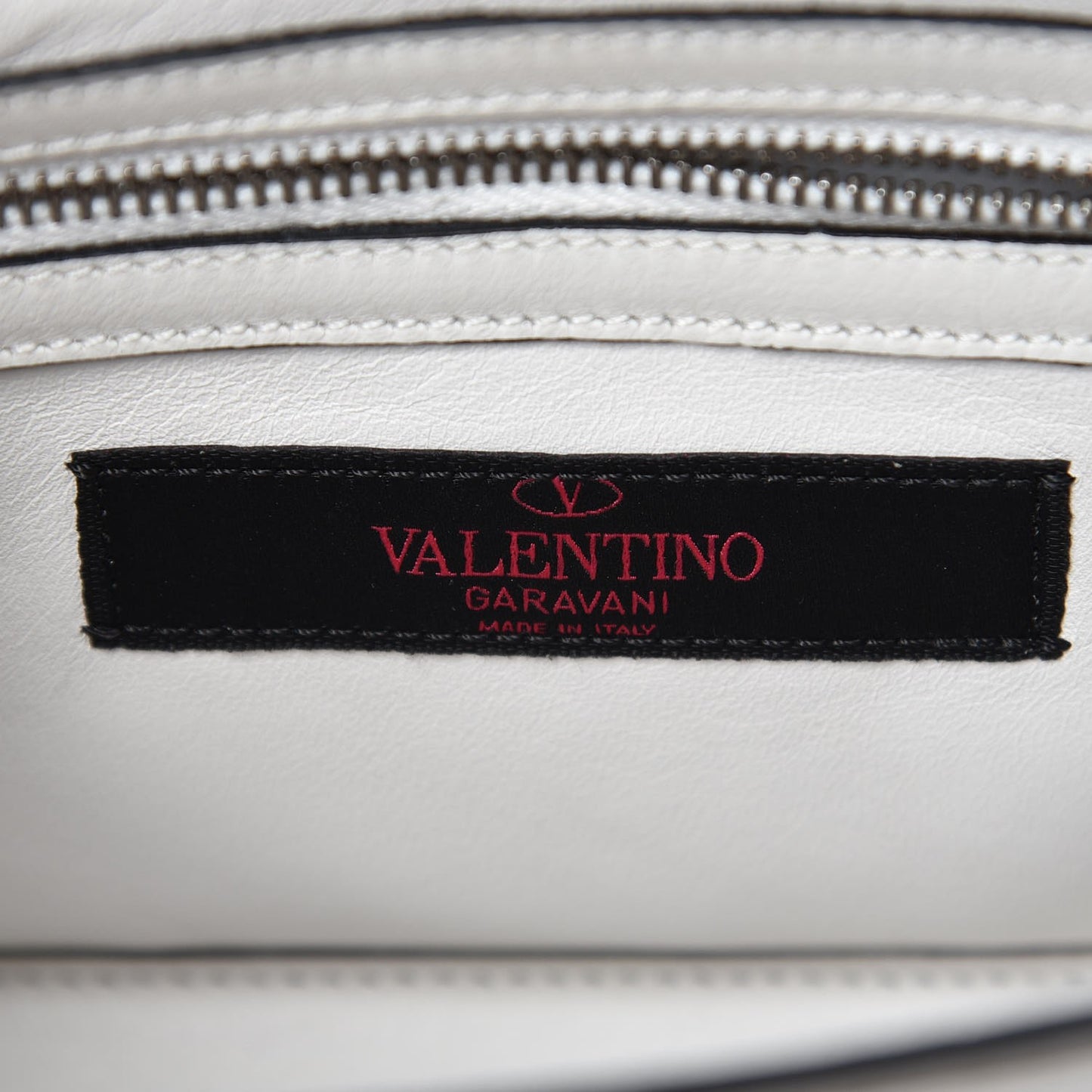 Vitello Loveblade Embellished Chain Flap Bag White