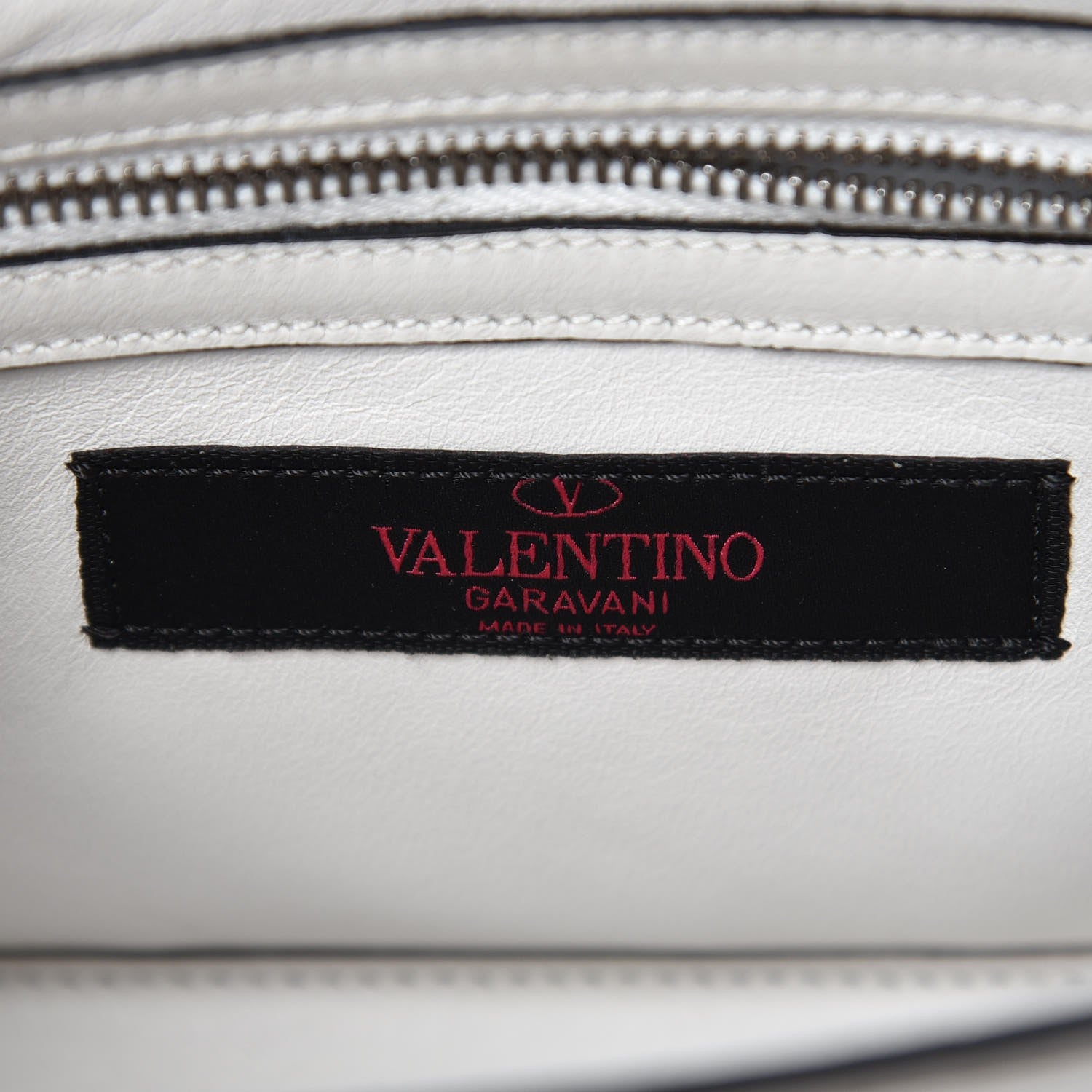 Valentino Garavani Vitello Loveblade Embellished Chain Flap Bag White 6 of 8
