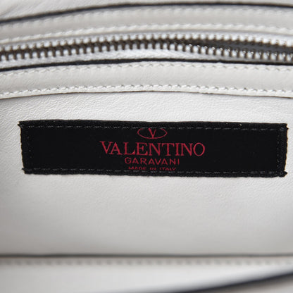 Valentino Garavani Vitello Loveblade Embellished Chain Flap Bag White 6 of 8