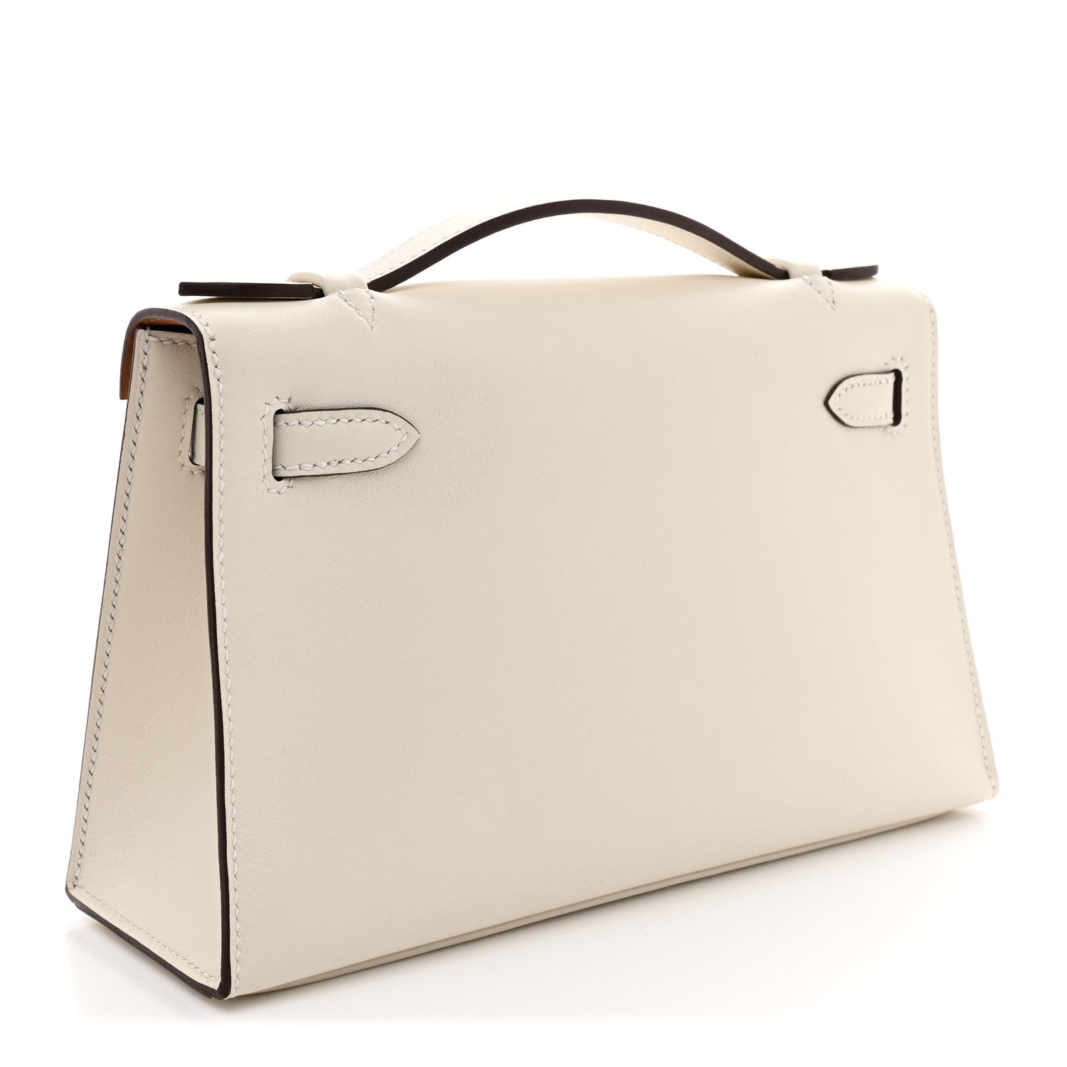 Hermes Swift Horseshoe Kelly Pochette Clutch Nata Gold 12 of 32
