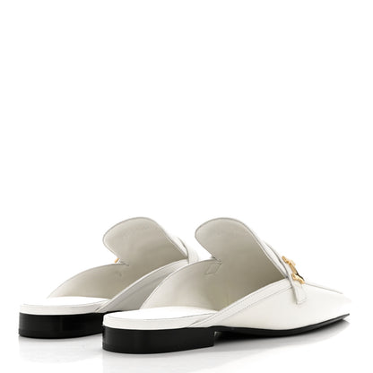 Hermes Calfskin Womens Groupie Mules 37 White 4 of 9