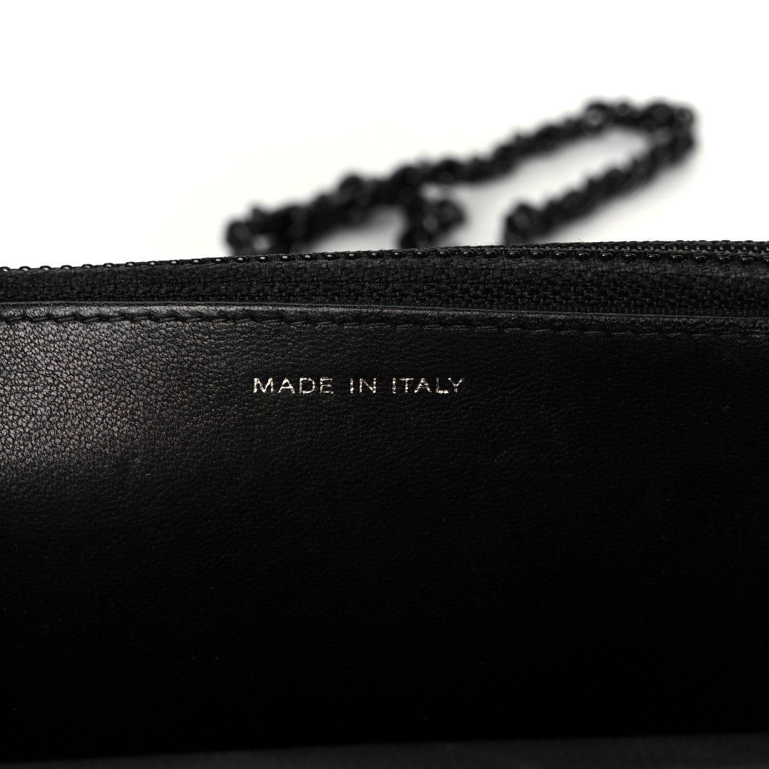 Chanel Sheepskin Chevron Reissue Wallet On Chain WOC So Black 7 of 11