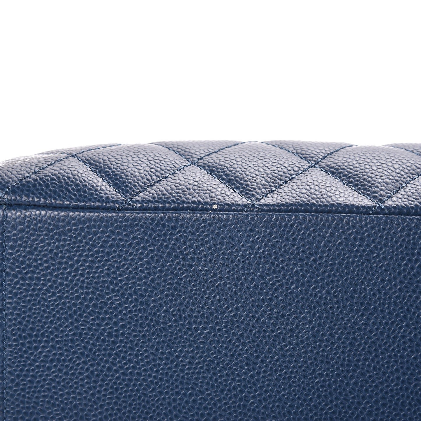 Caviar Quilted Grand Shopping Tote GST Dark Blue