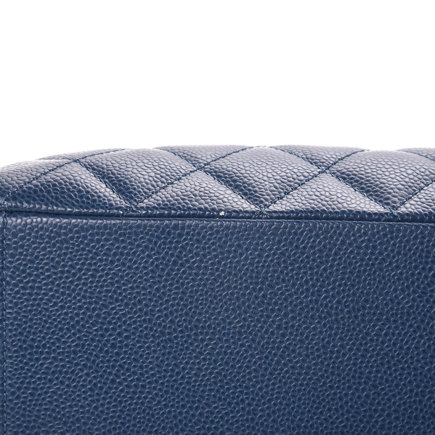 Chanel Caviar Quilted Grand Shopping Tote GST Dark Blue 8 of 8