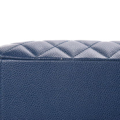Chanel Caviar Quilted Grand Shopping Tote GST Dark Blue 8 of 8