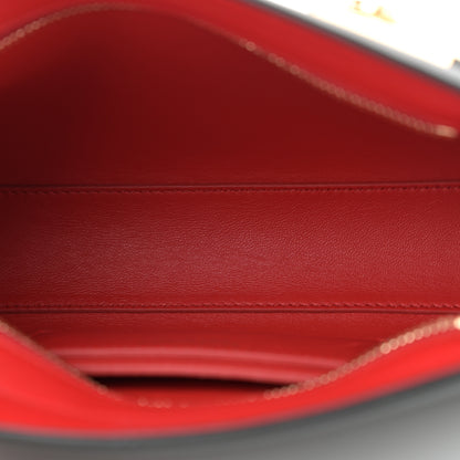 Salvatore Ferragamo Calfskin Mini Hug Crossbody Bag Black Flame Red 5 of 10