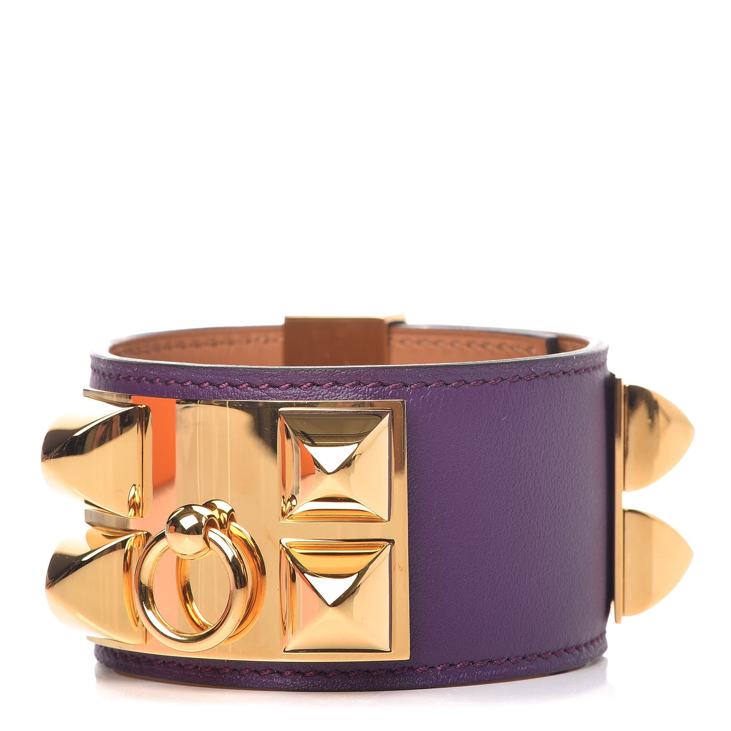 Hermes Swift Collier de Chien CDC Bracelet L Ultraviolet 1 of 9
