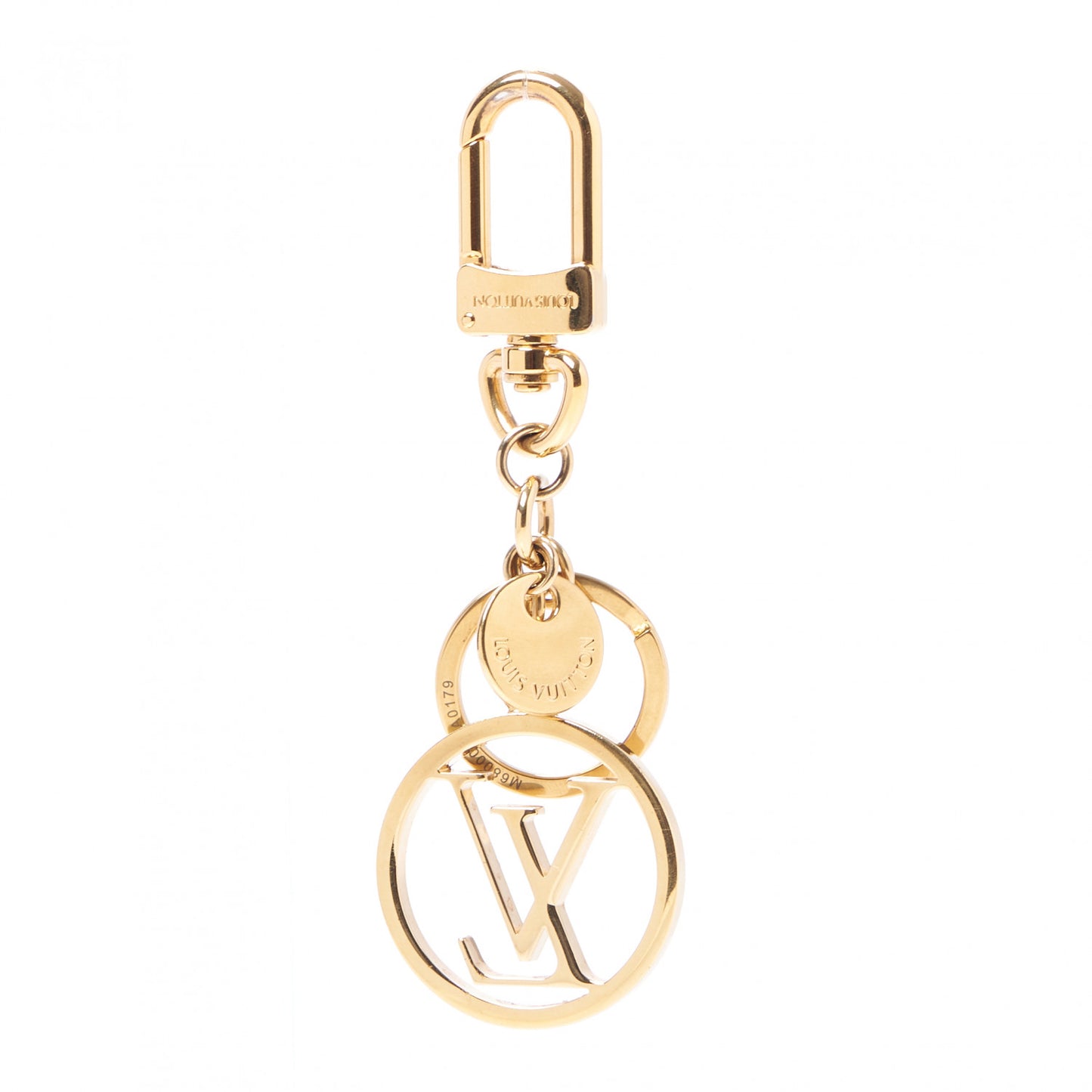 LV Circle Bag Charm Key Holder Gold