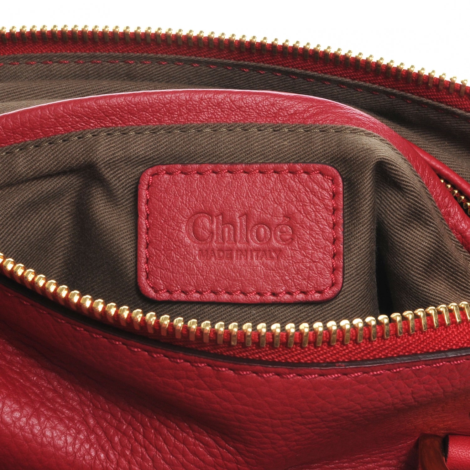 Chloe Calfskin Small Marcie Satchel Peony Red 6 of 9