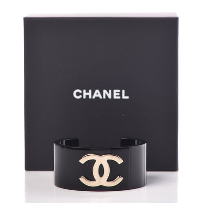 Chanel Resin CC Cuff Black 5 of 5