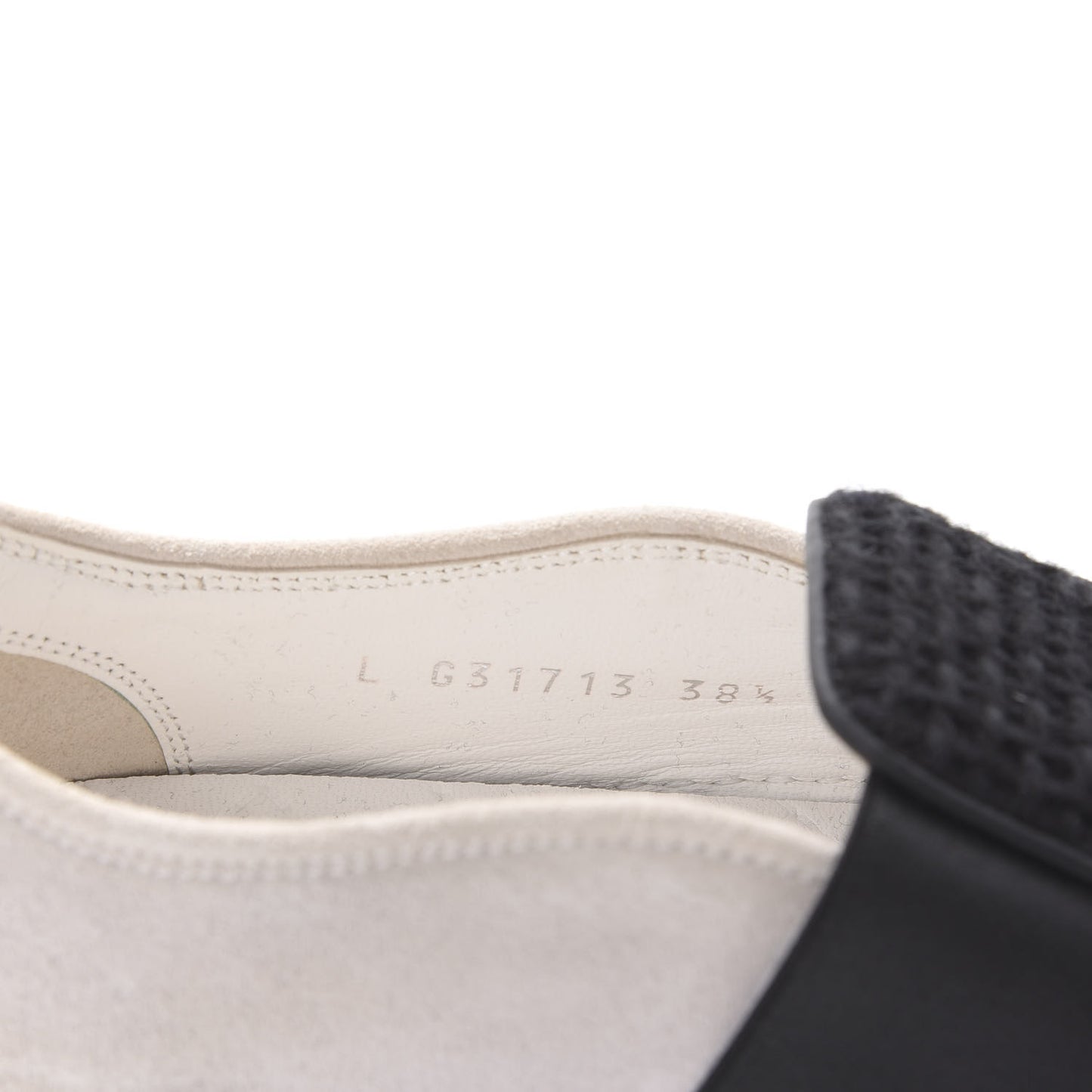 Suede Calfskin Tweed Sneakers 38.5 Black White