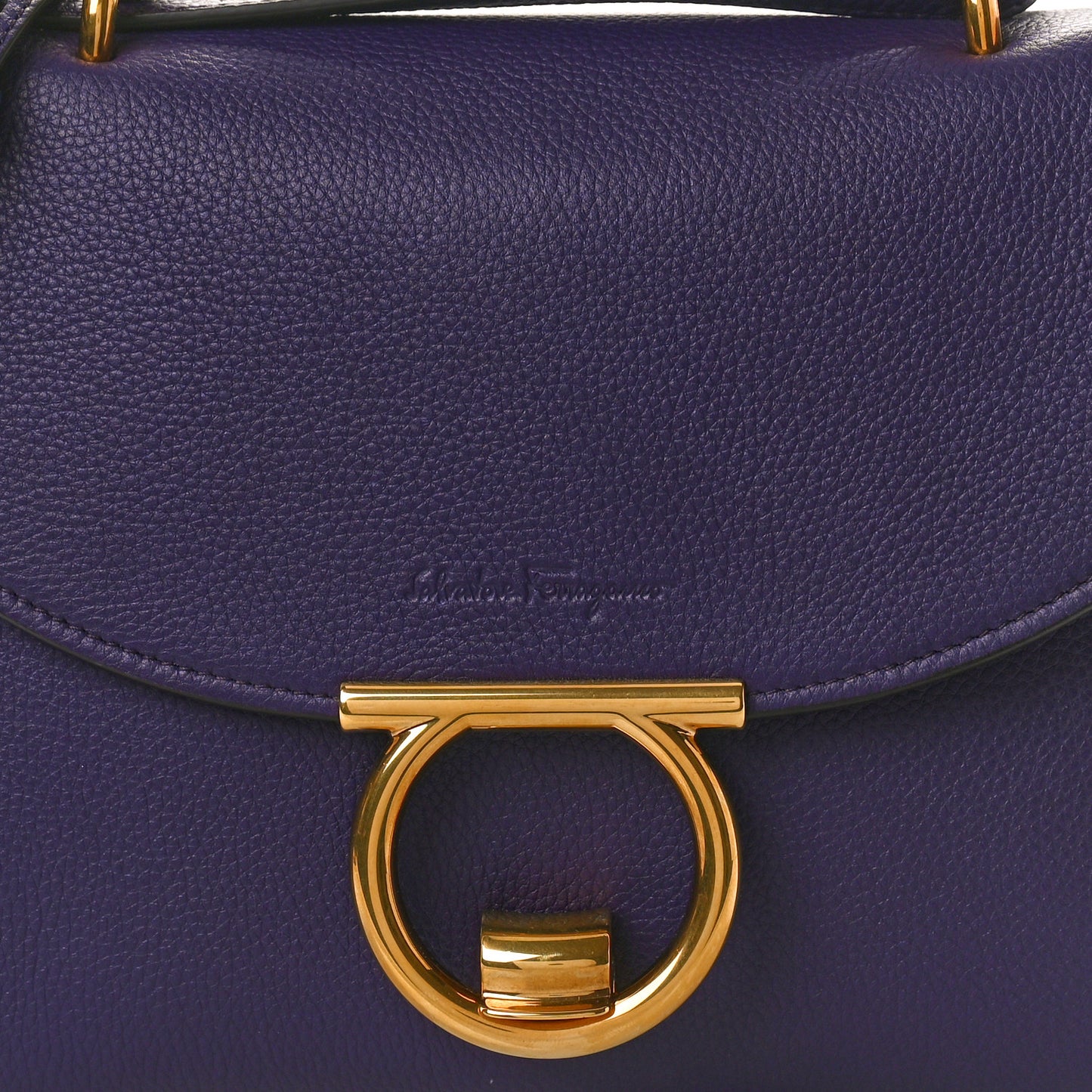 Calfskin Small Margot Top Handle Satchel Sommerso Purple