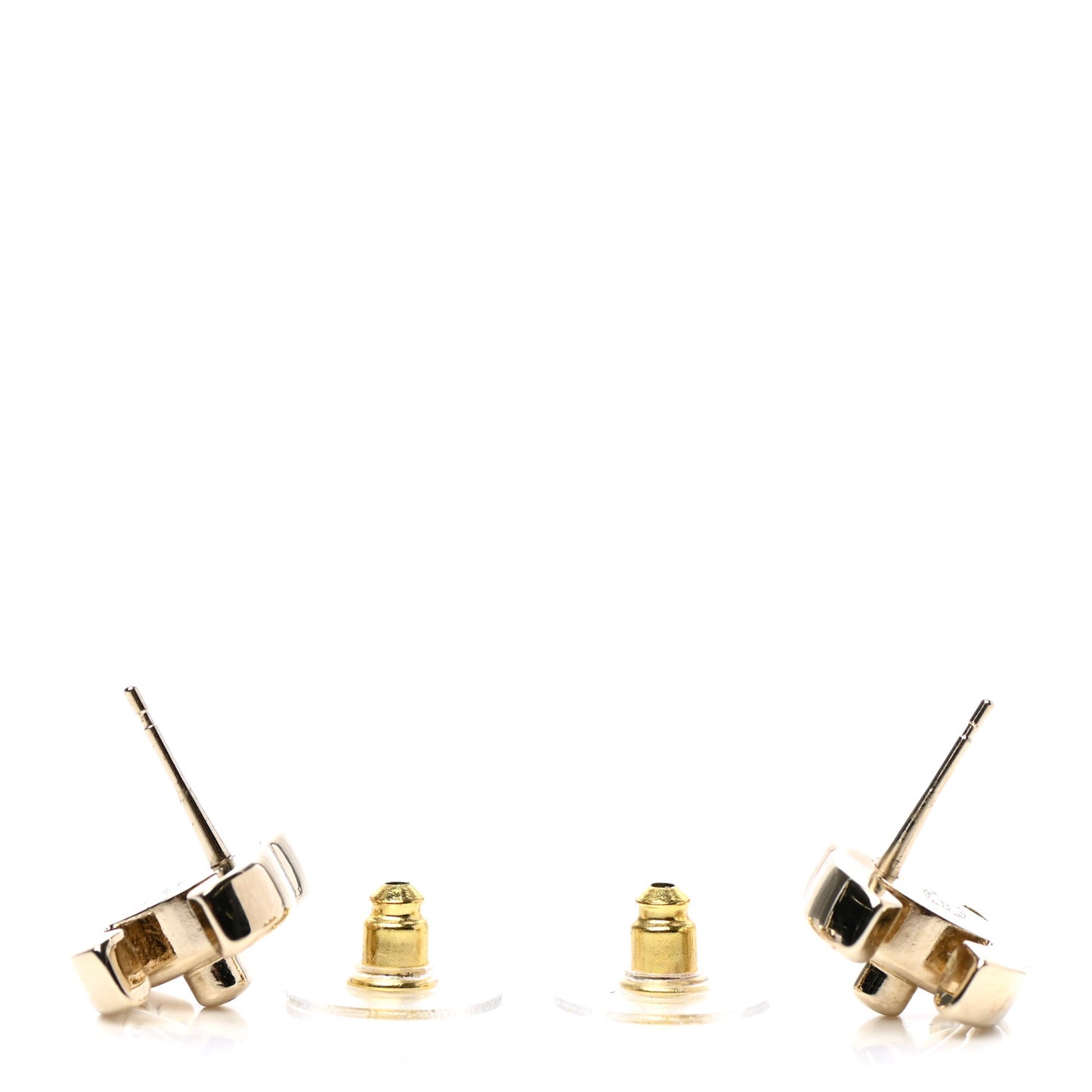 Metal CC Turnlock Earrings Gold
