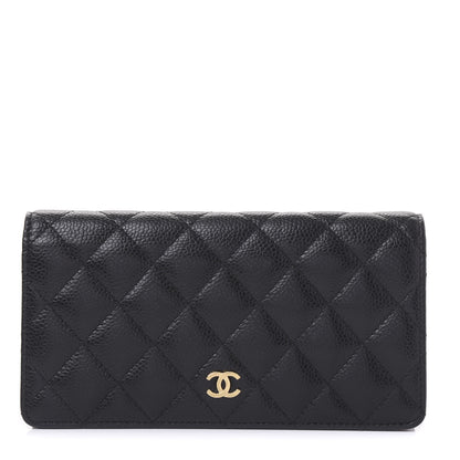 Chanel Caviar Quilted Yen Wallet Black 1 of 11