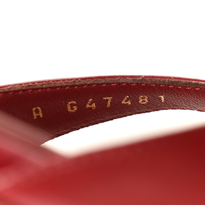 Chanel Lambskin CC Thong Sandals 37 Burgundy 7 of 9