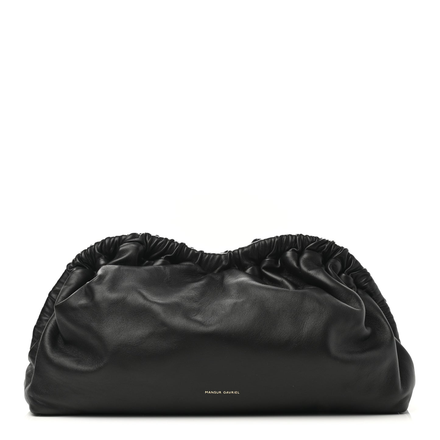 Lambskin Cloud Clutch Black Flamma