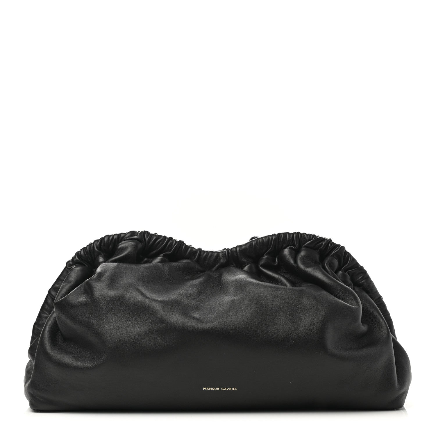 Mansur Gavriel Lambskin Cloud Clutch Black Flamma 1 of 9