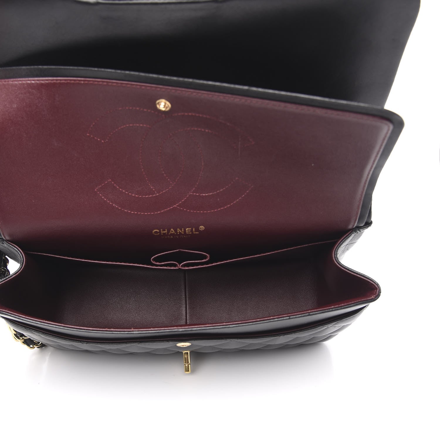 Chanel Lambskin Quilted Jumbo Double Flap Black 7 of 19