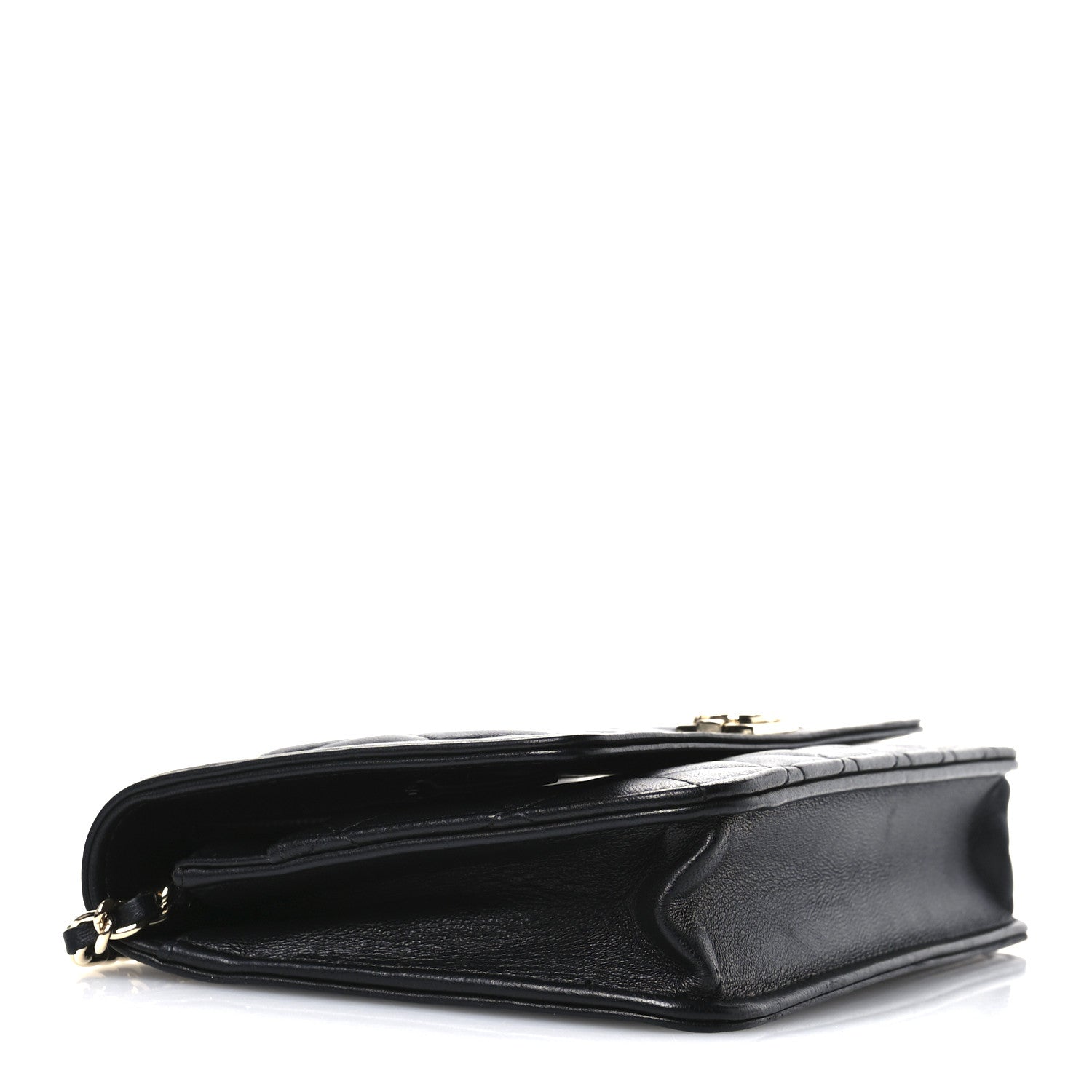 Chanel Lambskin Quilted Boy Wallet On Chain WOC Black 4 of 12