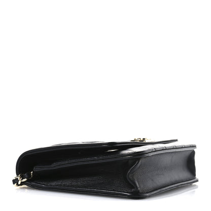 Chanel Lambskin Quilted Boy Wallet On Chain WOC Black 4 of 12