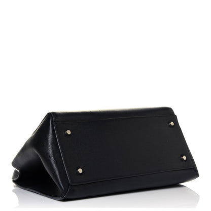 Celine Grained Calfskin Medium Edge Shoulder Bag Black 4 of 12