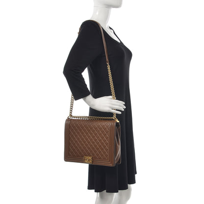 Chanel Calfskin Quilted Large Boy Flap Brown 2 of 20
