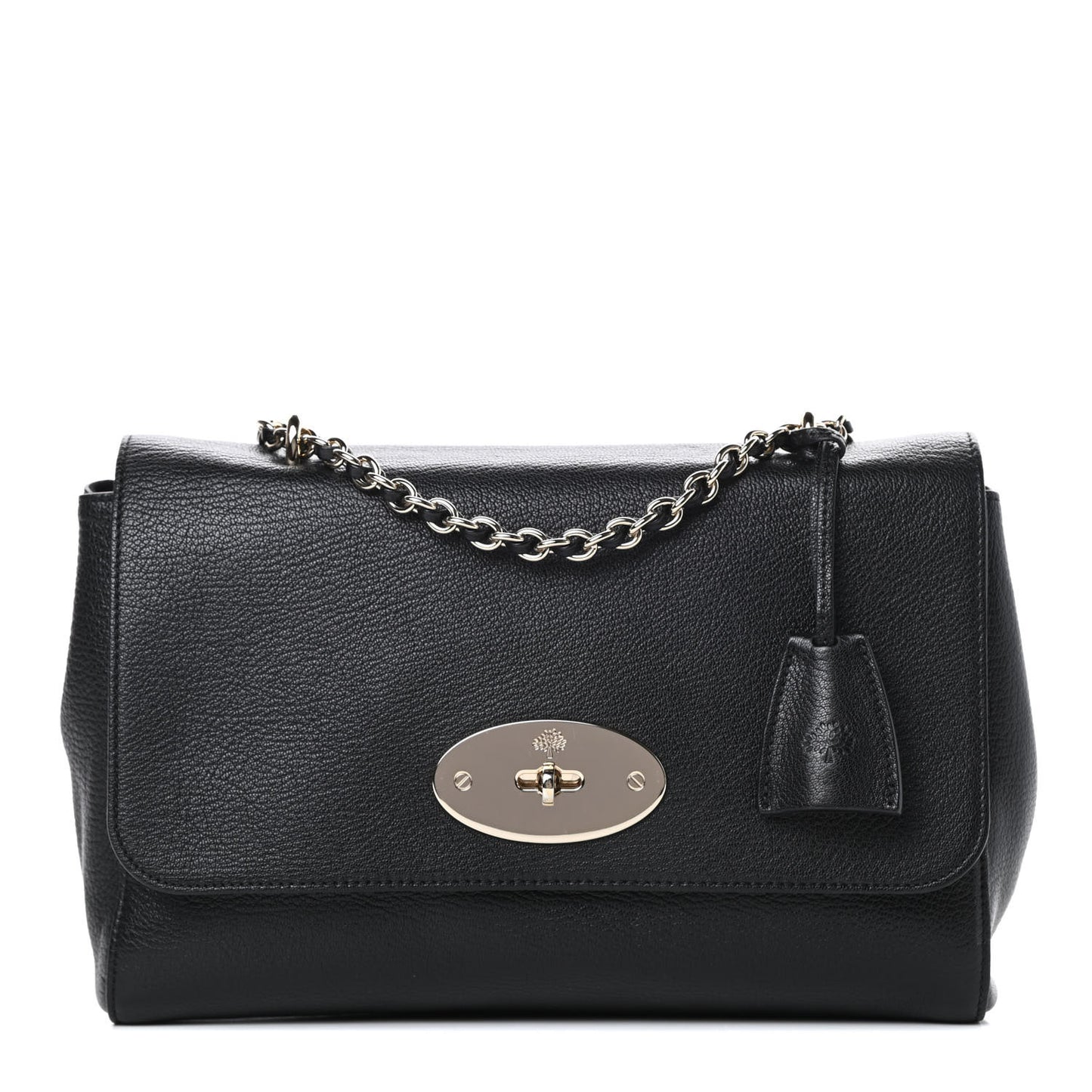 Glossy Goatskin Medium Lily Black