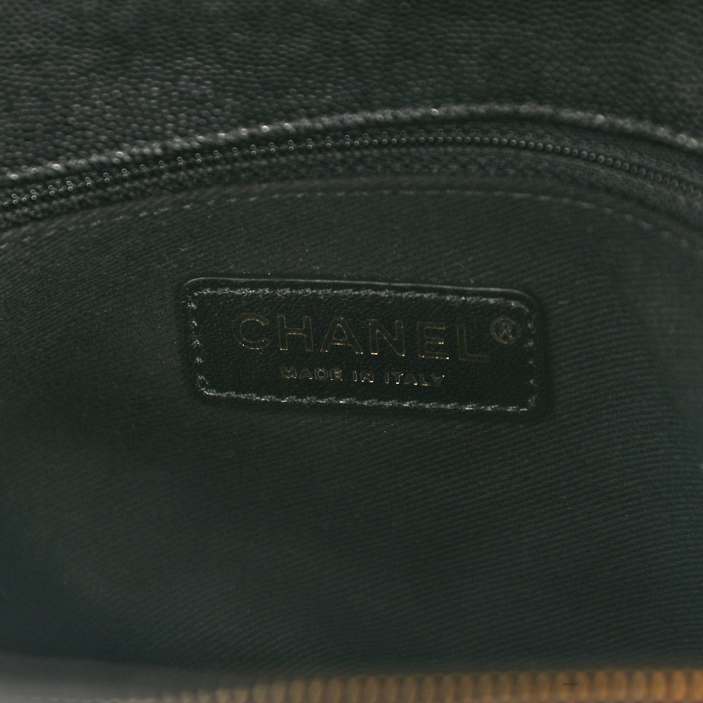 Caviar Lizard Embossed Quilted Small Coco Handle Flap Black