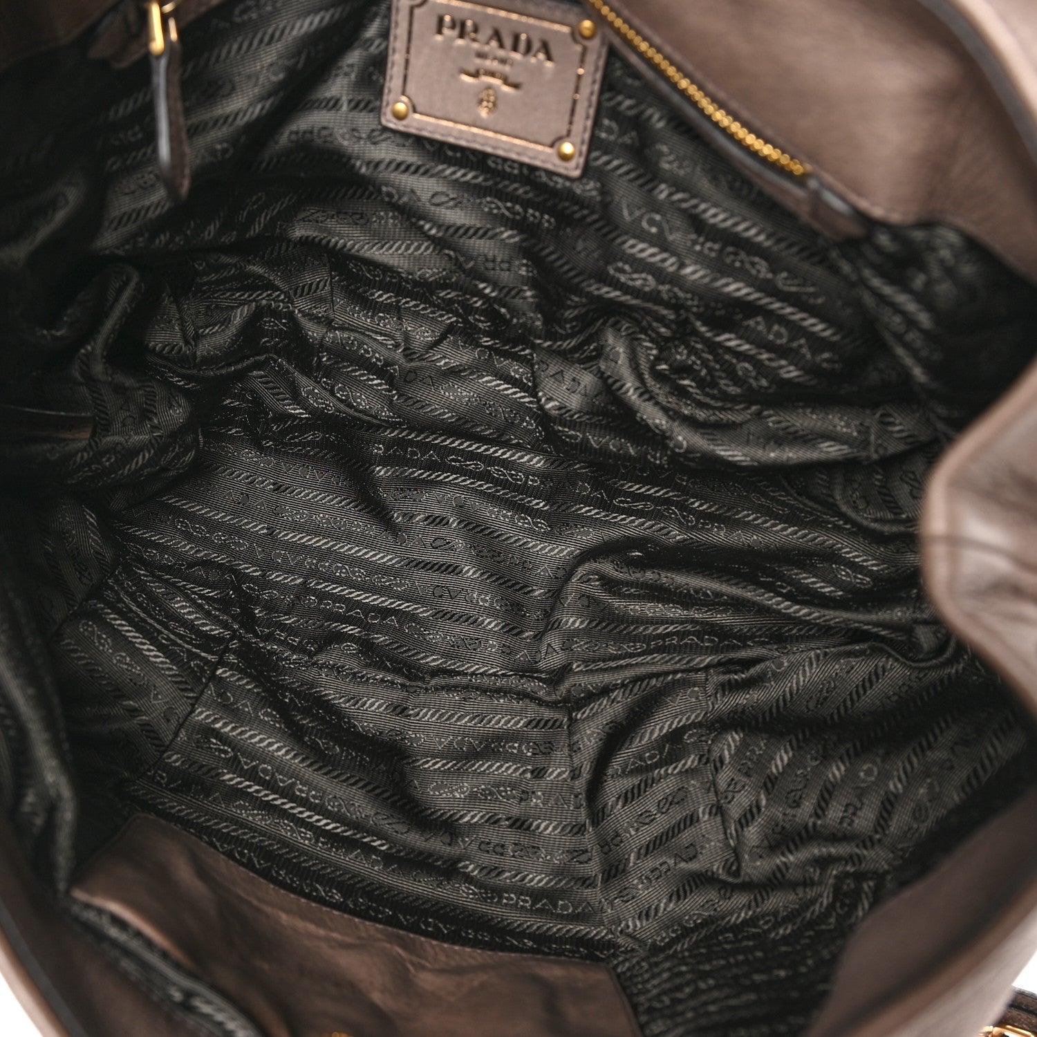 Prada Cervo Antik Buckle Foldover Pushlock Satchel Pietra 5 of 9