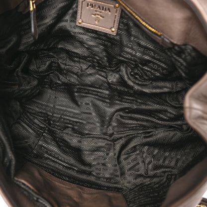 Prada Cervo Antik Buckle Foldover Pushlock Satchel Pietra 5 of 9