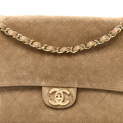 Chanel Suede Calfskin Small Souplissimo Maxi Flap Dark Beige 8 of 11