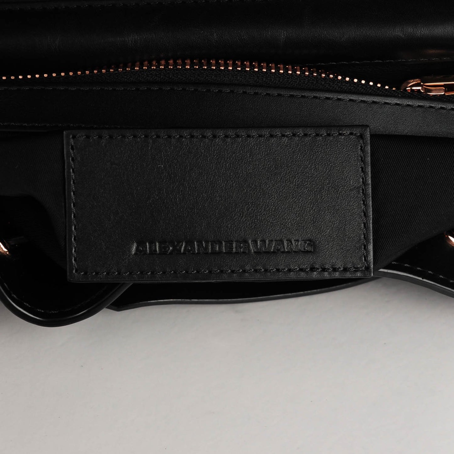 Pebbled Calfskin Prisma Skeletal Backpack Black Rose Gold Hardware