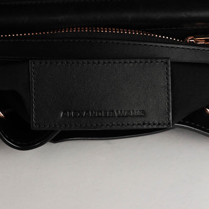 Alexander Wang Pebbled Calfskin Prisma Skeletal Backpack Black Rose Gold Hardware 6 of 7