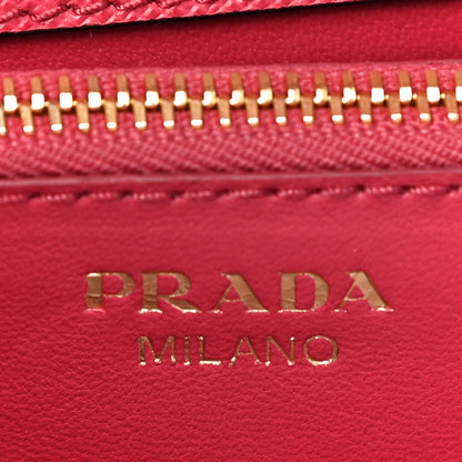 Prada Saffiano Bandoliera Flip Lock Chain Crossbody Bag Peonia 6 of 9