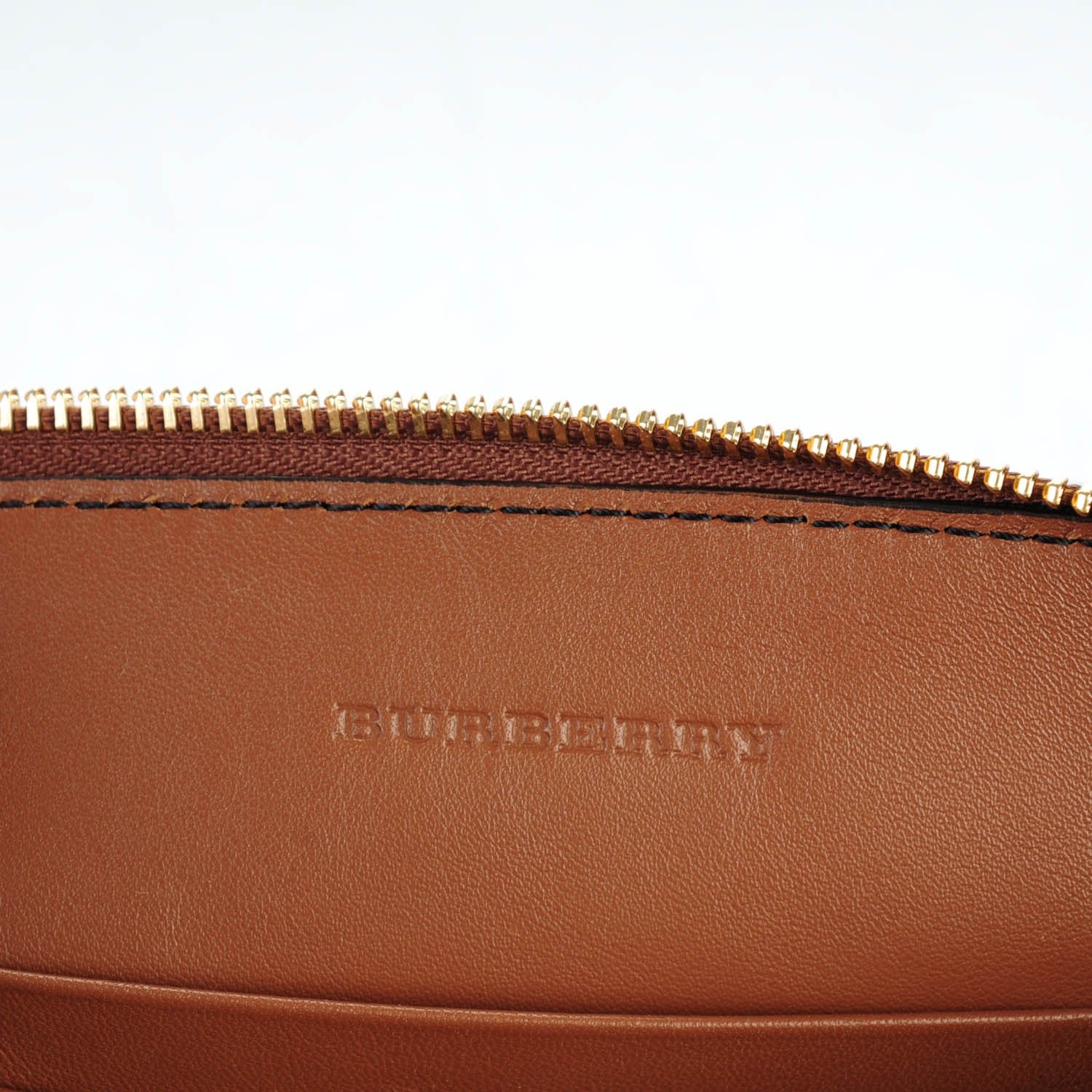 Burberry House Check Derby Peyton Crossbody Clutch Bag Tan 6 of 8