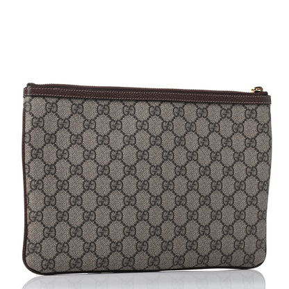 Gucci GG Supreme Monogram Large Ophidia Pouch Clutch Brown 2 of 4