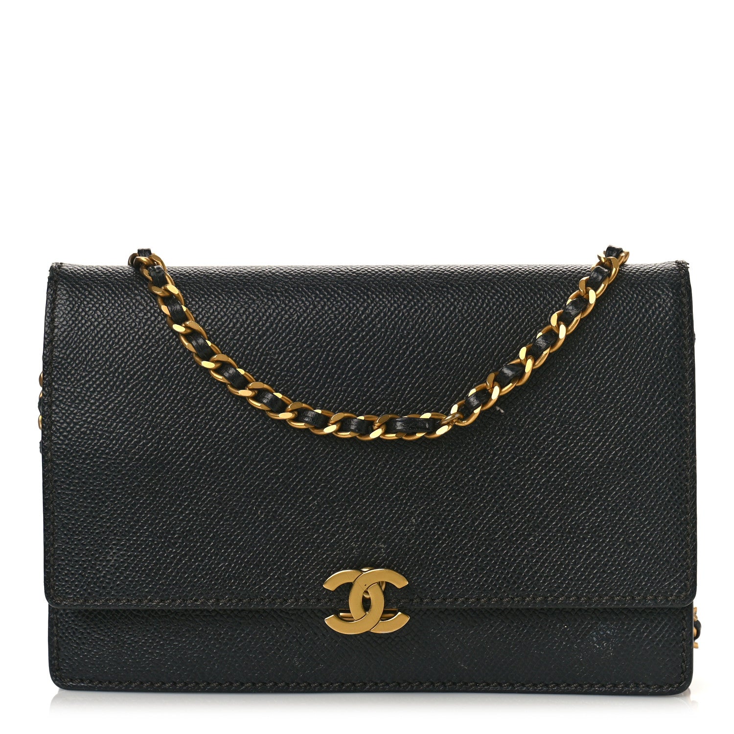 Chanel Caviar CC Wallet on Chain WOC Black 1 of 16