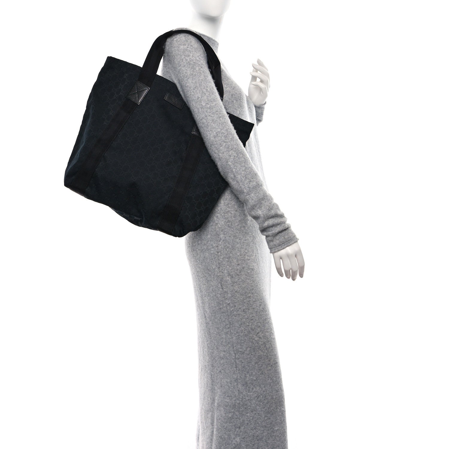 Gucci GG Monogram Medium Handle Vertical Tote Black 2 of 7
