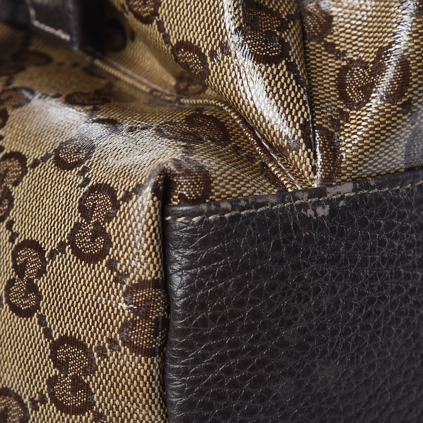 Crystal Monogram Backpack Dark Brown