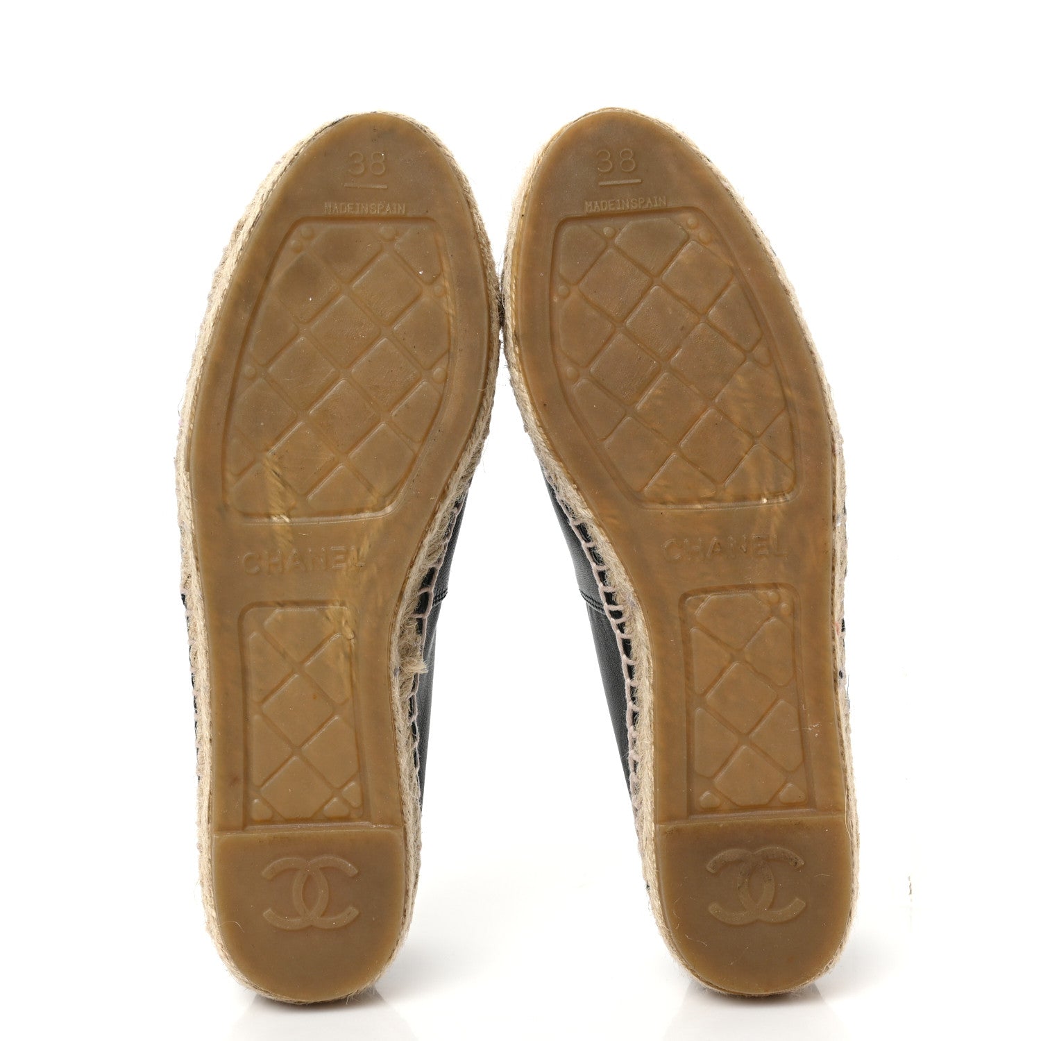 Chanel Lambskin CC Espadrilles 38 Black 5 of 8