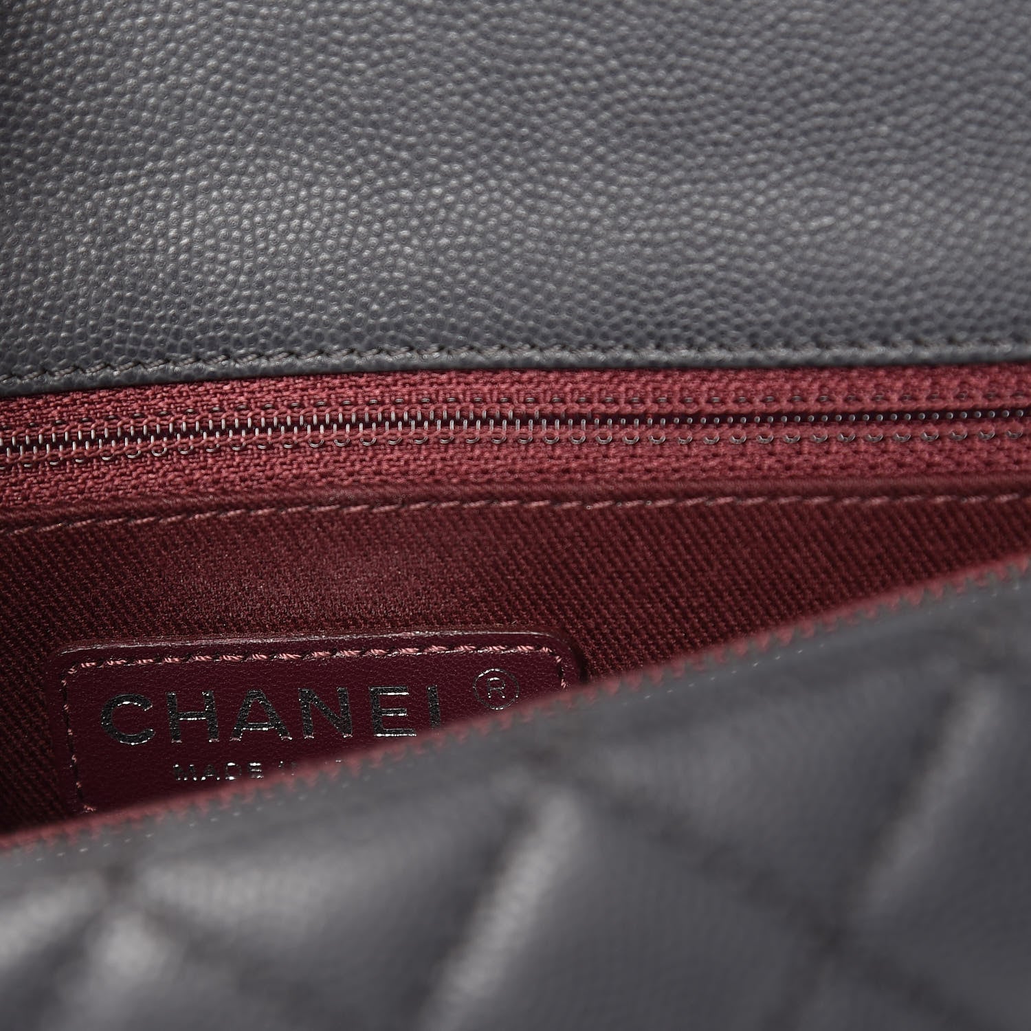 Chanel Caviar Quilted Small Coco Handle Flap Gray 9 of 18