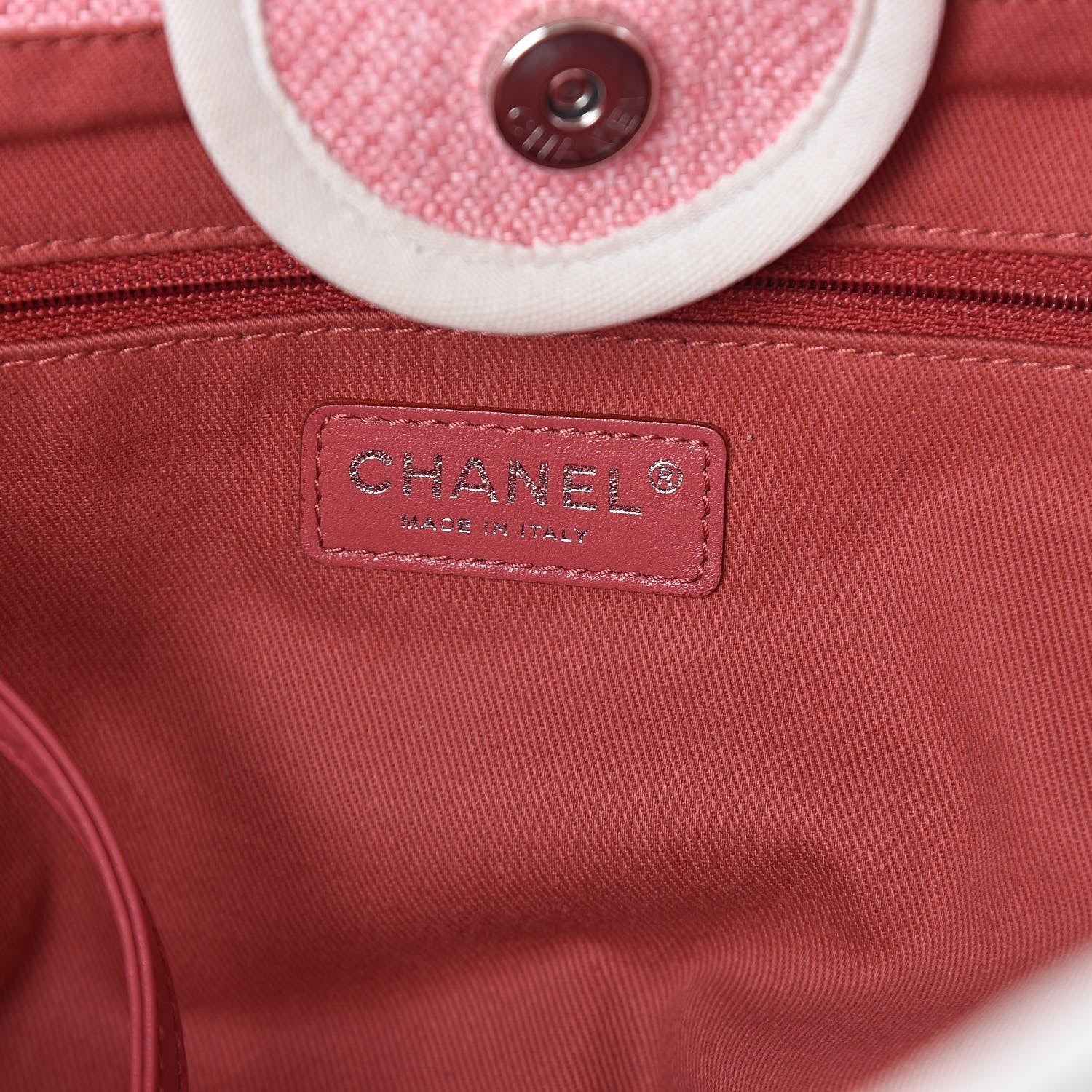 Chanel Canvas Large Deauville Tote Pink 6 of 10
