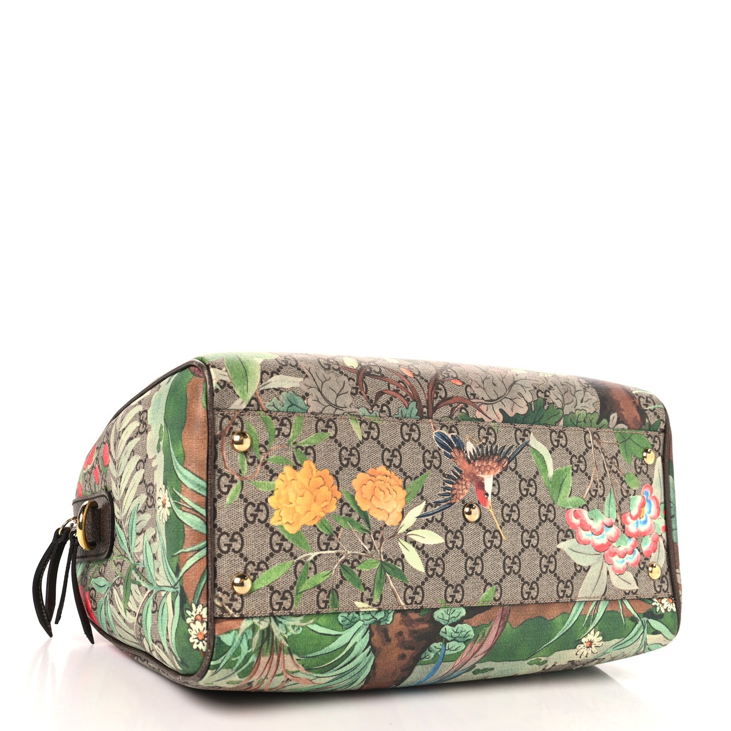 GG Supreme Monogram Tian Medium Boston Beige Multicolor New Acero