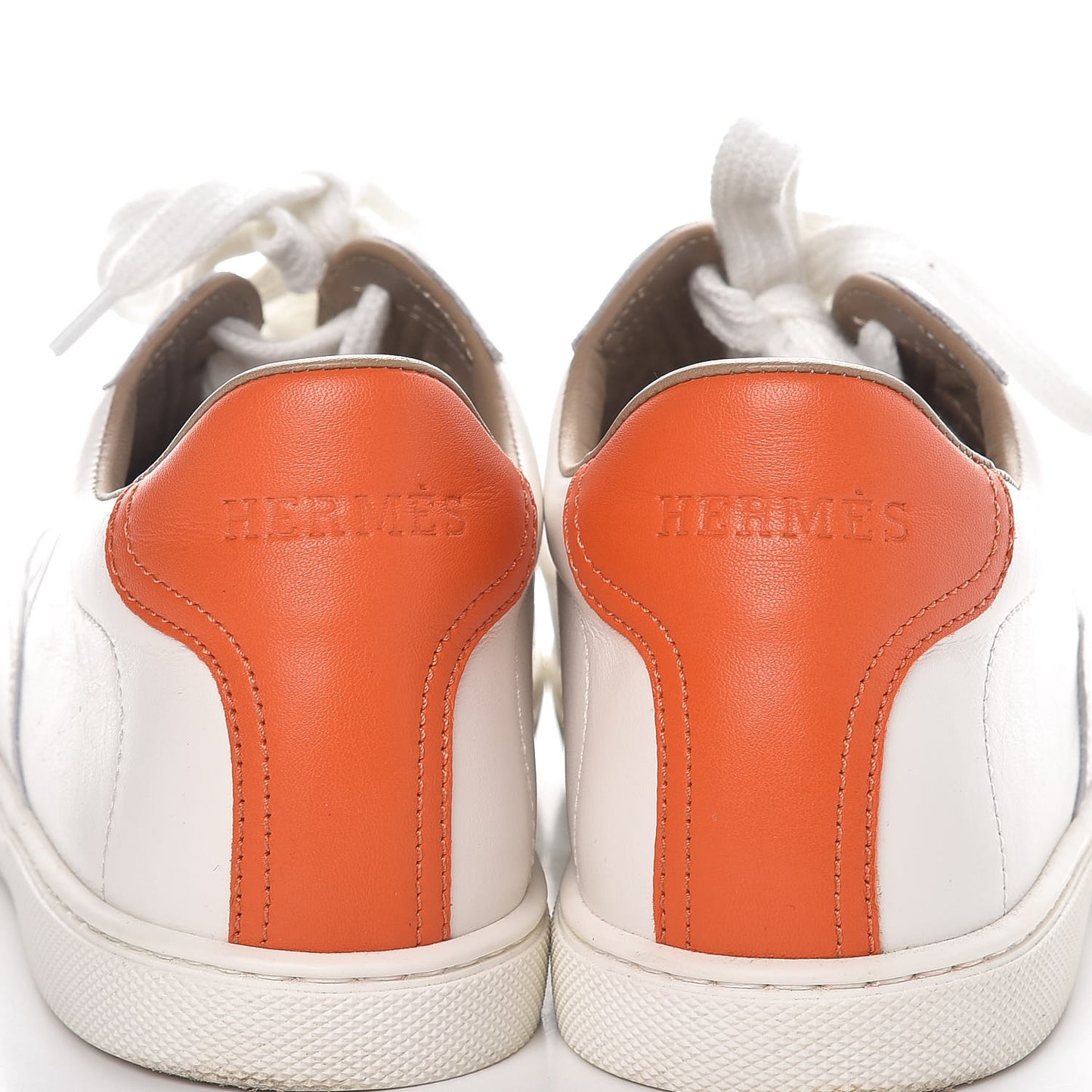 Calfskin Quicker Sneakers 37 Blanc White Orange